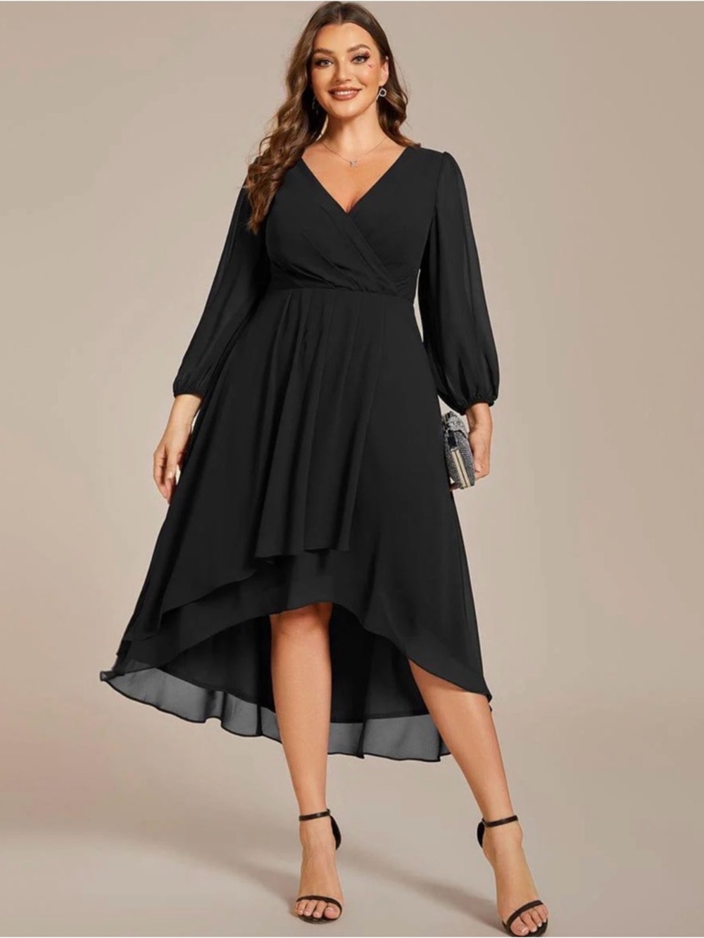 ever BRIAR 3/4 Sleeves Asymmetrical Hem A-Line Midi Wedding Guest Dress
New  16